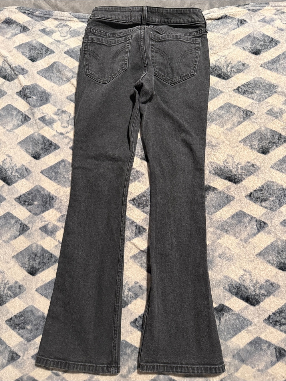 Hollister Black Flare Jeans - High-Rise Wide Leg kit girl woman - Picture 6 of 6